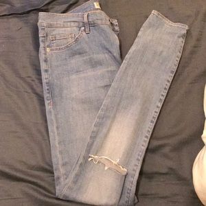 Topshop "Leigh" Moto Jeans